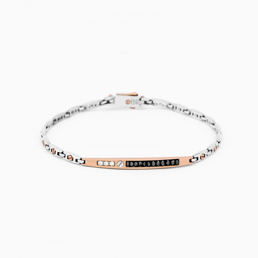 Zancan Bracciale Zancan in oro bianco con diamanti