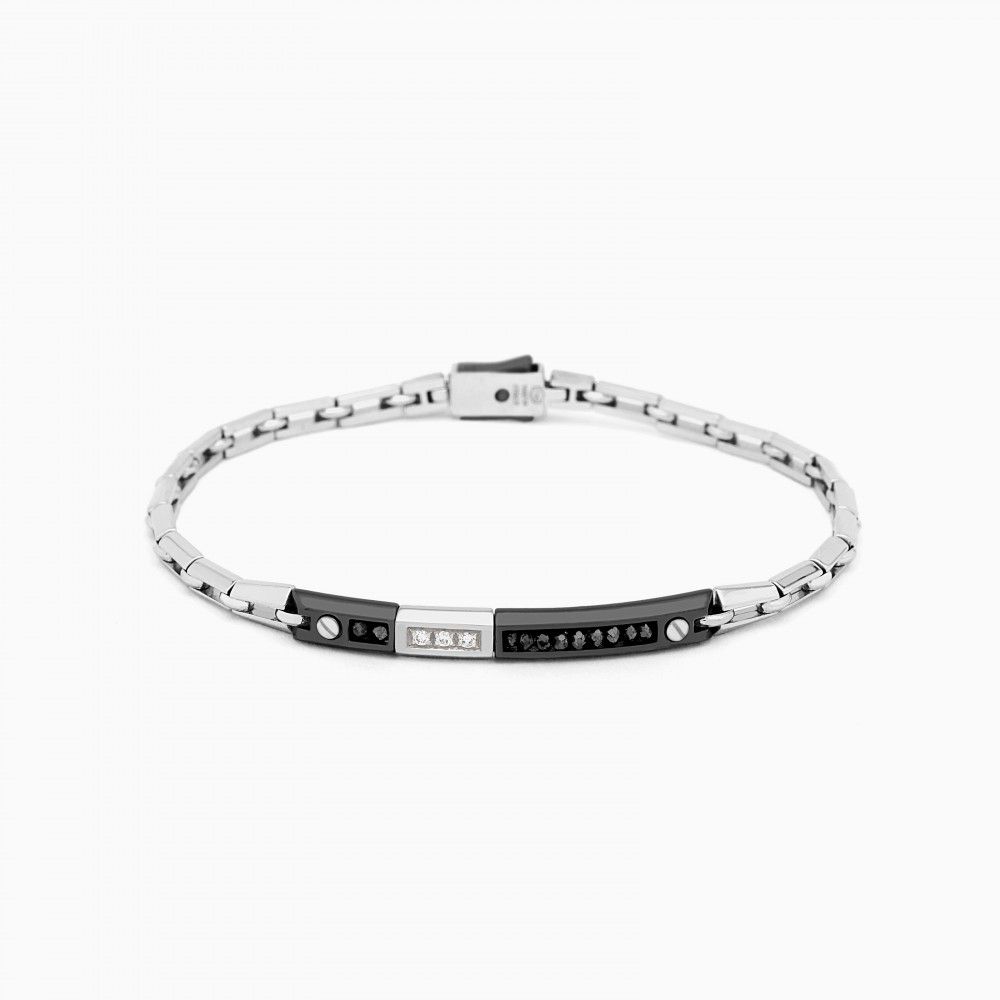 Zancan Bracciale Zancan in oro bianco con diamanti