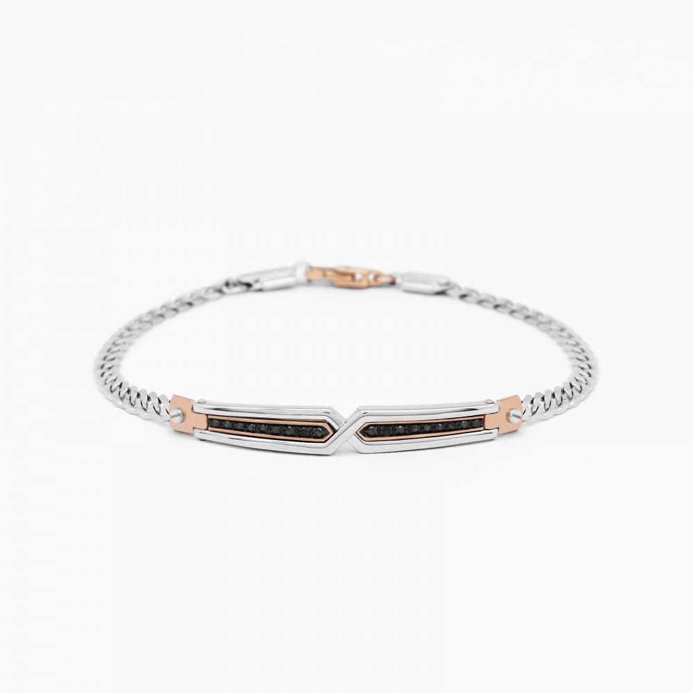 Zancan Bracciale Zancan in oro bianco con diamanti