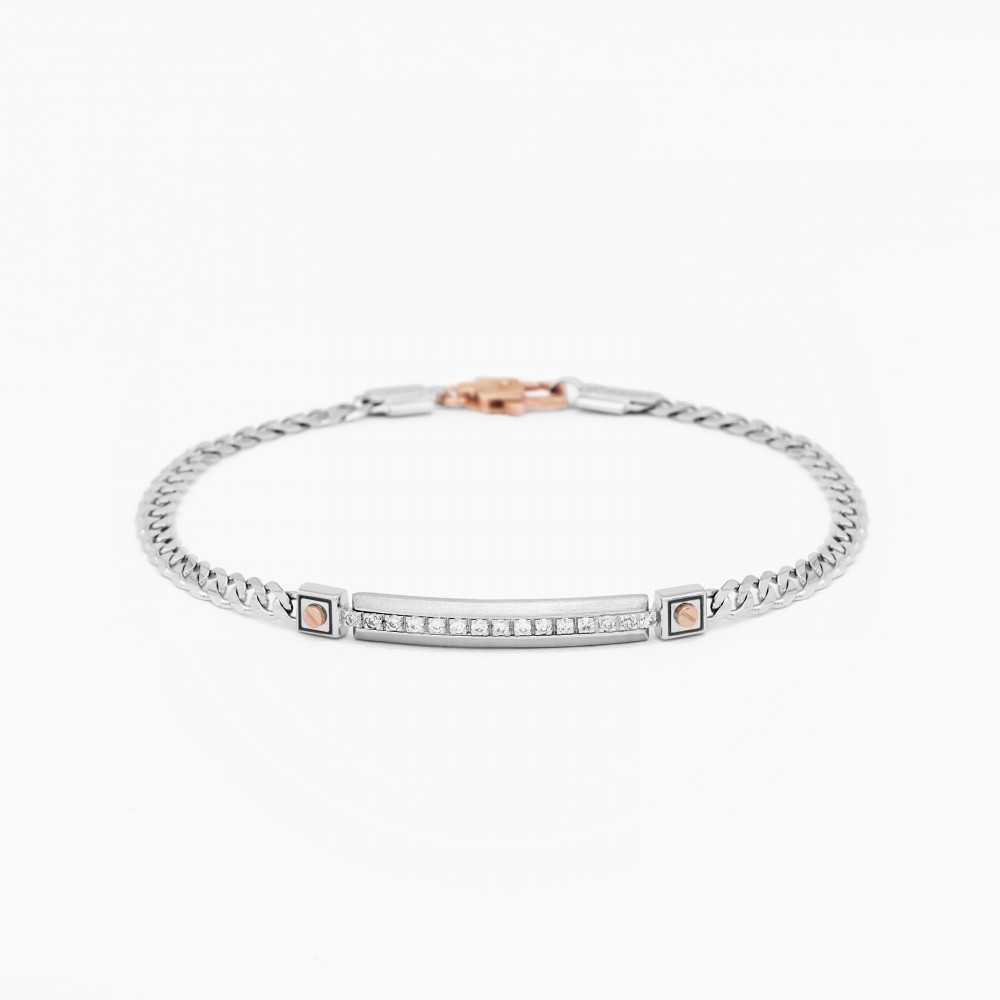 Zancan Bracciale Zancan in oro bianco con diamanti