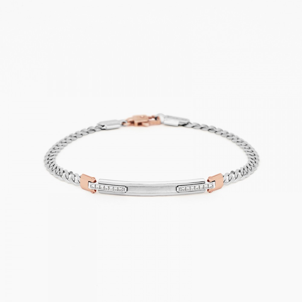 Zancan Bracciale Zancan in oro bianco con diamanti