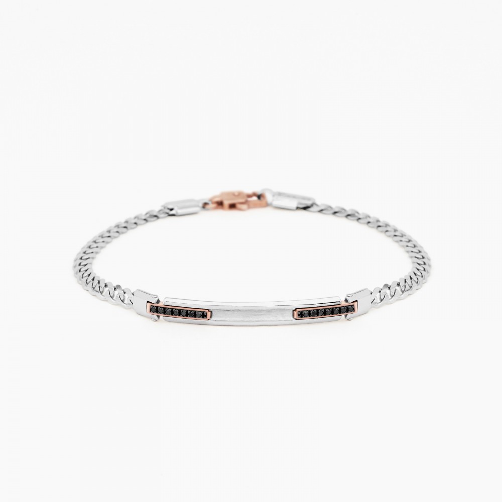 Zancan Bracciale Zancan in oro bianco con diamanti