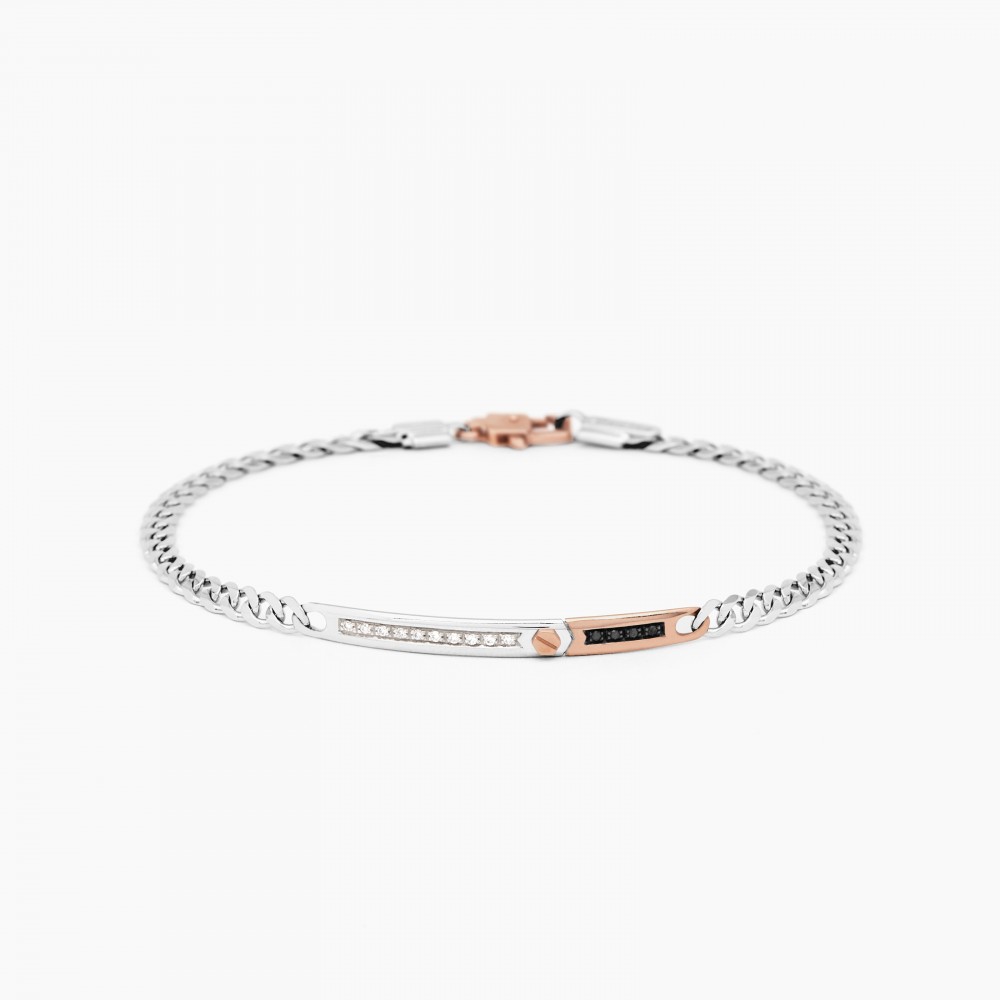 Zancan Bracciale Zancan in oro bianco con diamanti