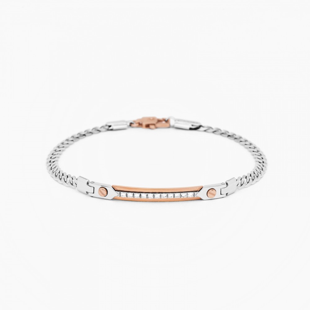 Zancan Bracciale Zancan in oro bianco con diamanti