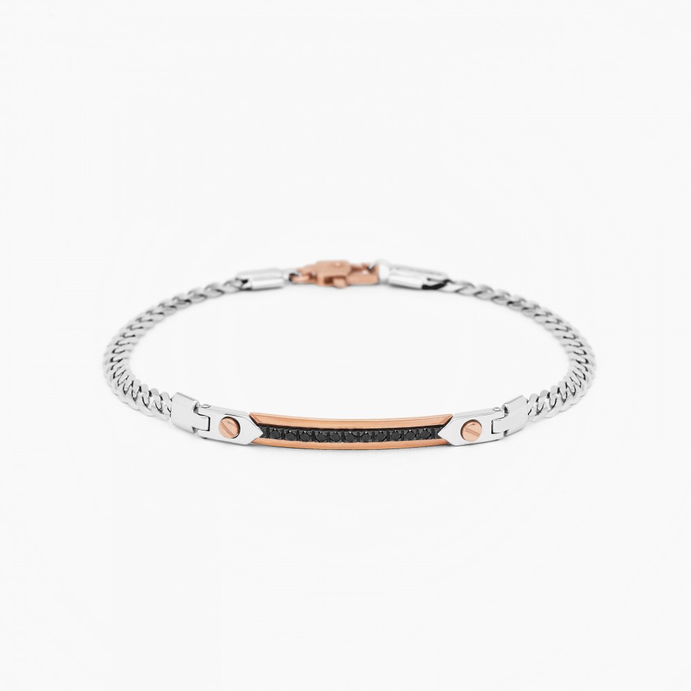 Zancan Bracciale Zancan in oro bianco con diamanti