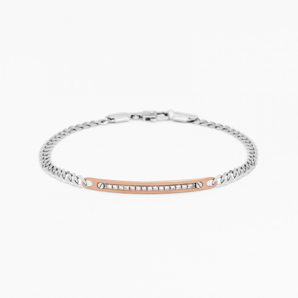 Zancan Bracciale Zancan in oro bianco con diamanti