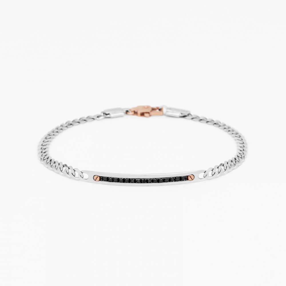 Zancan Bracciale Zancan in oro bianco con diamanti