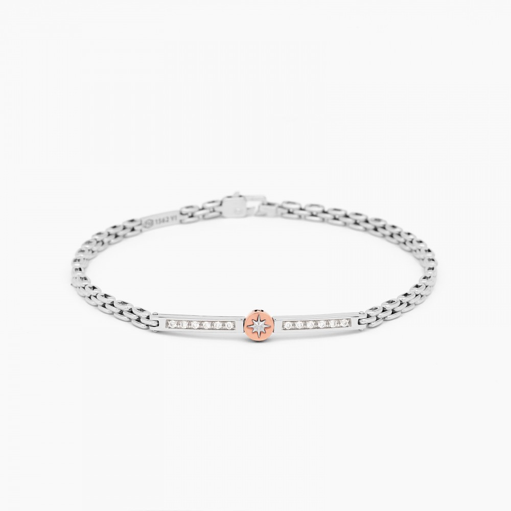 Zancan Bracciale Zancan in oro bianco con diamanti