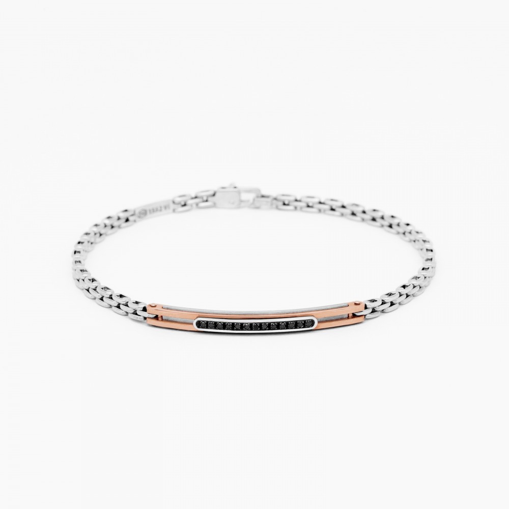 Zancan Bracciale Zancan in oro bianco con diamanti