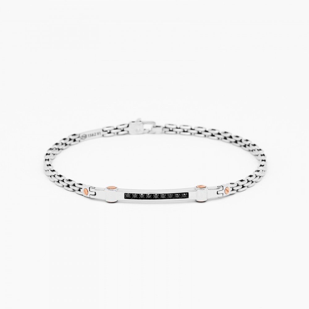 Zancan Bracciale Zancan in oro bianco con diamanti