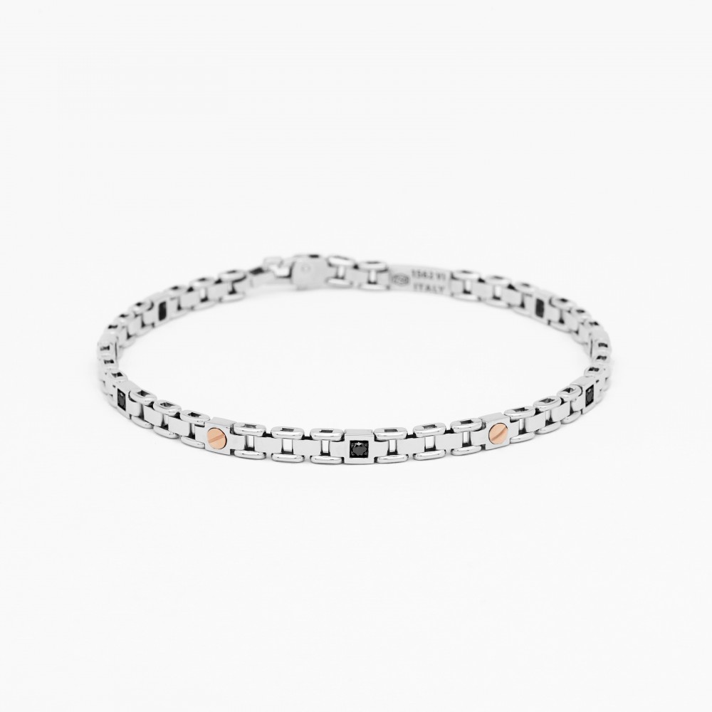 Zancan Bracciale Zancan in oro bianco con diamanti