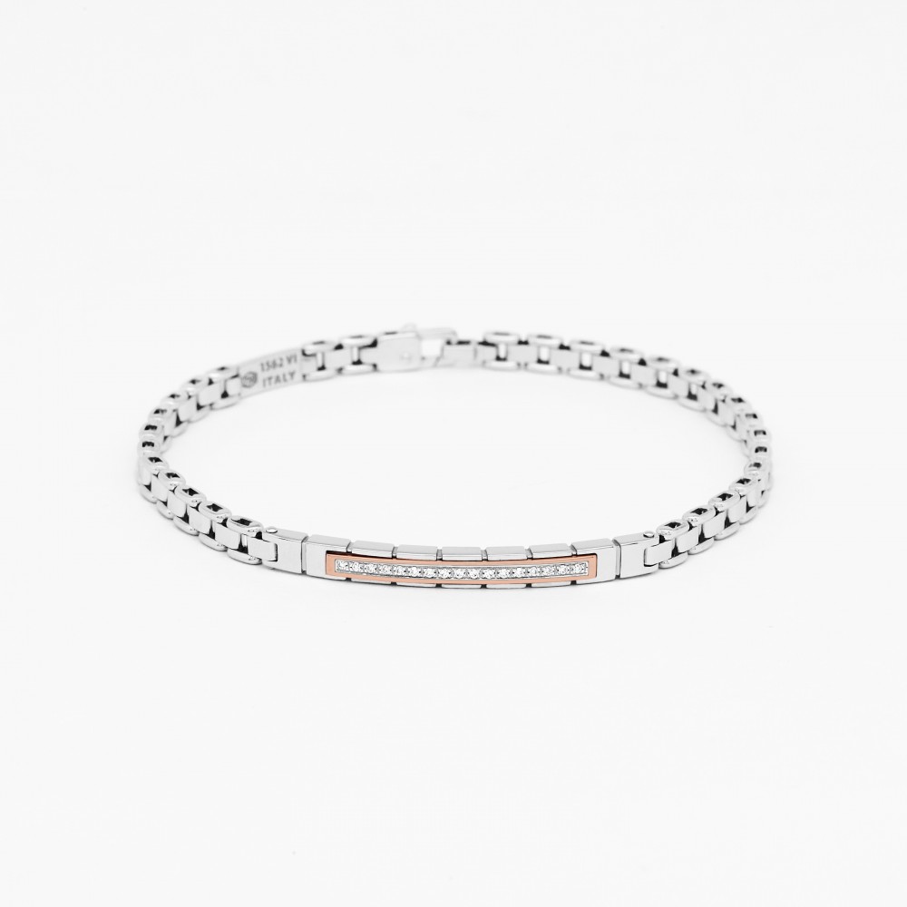 Zancan Bracciale Zancan in oro bianco con diamanti