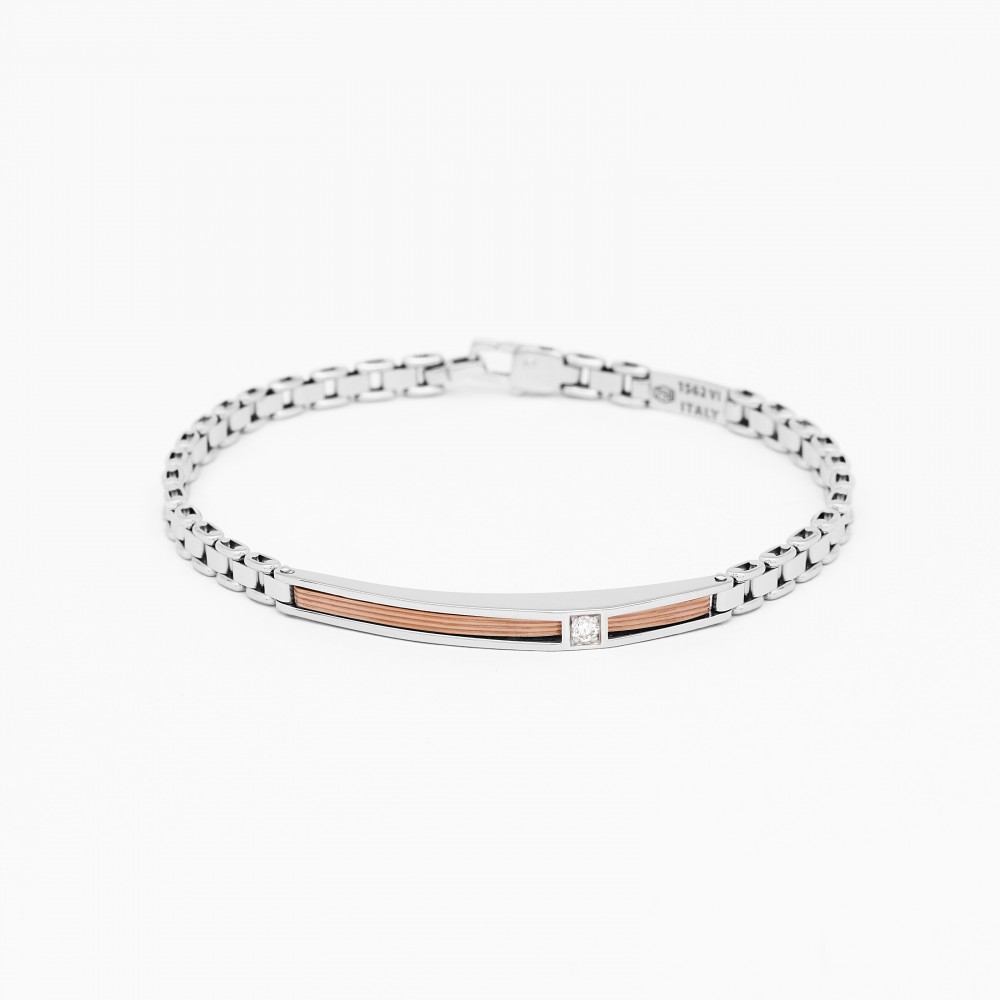 Zancan Bracciale Zancan in oro bianco con diamanti