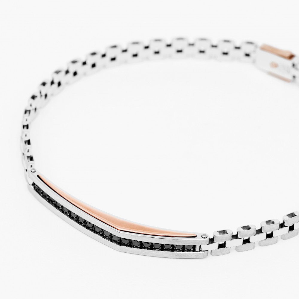 Zancan Bracciale Zancan In Oro Bianco Con Diamanti