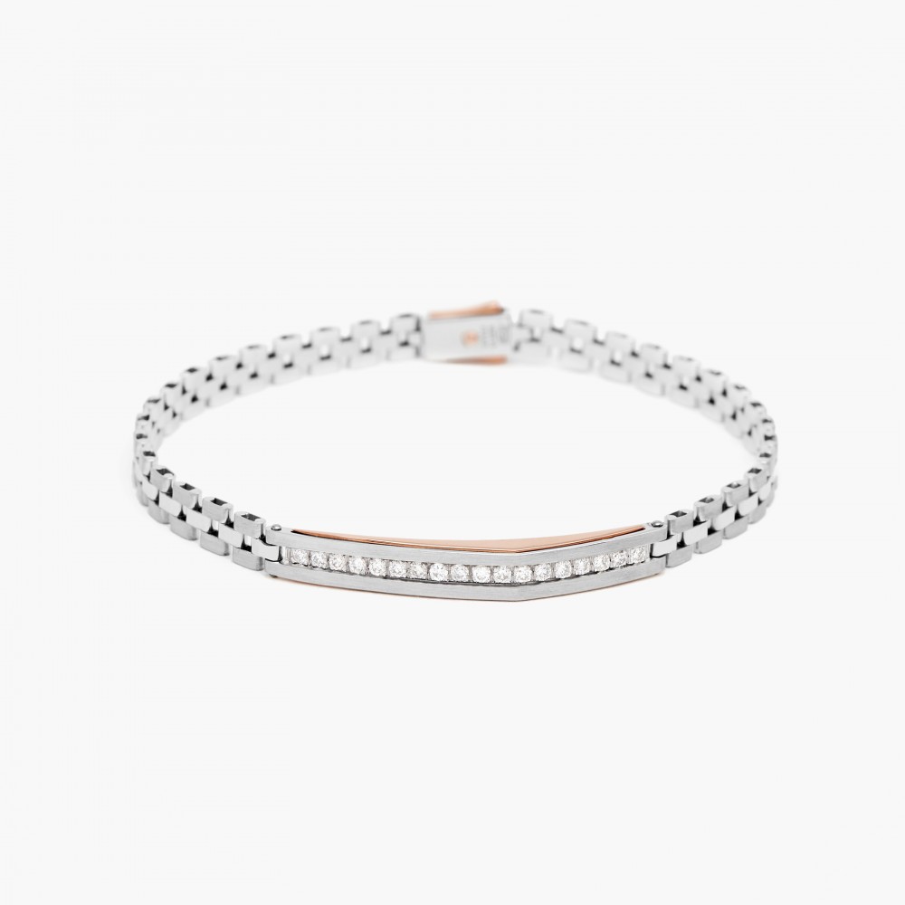 Zancan Bracciale Zancan in oro bianco con diamanti