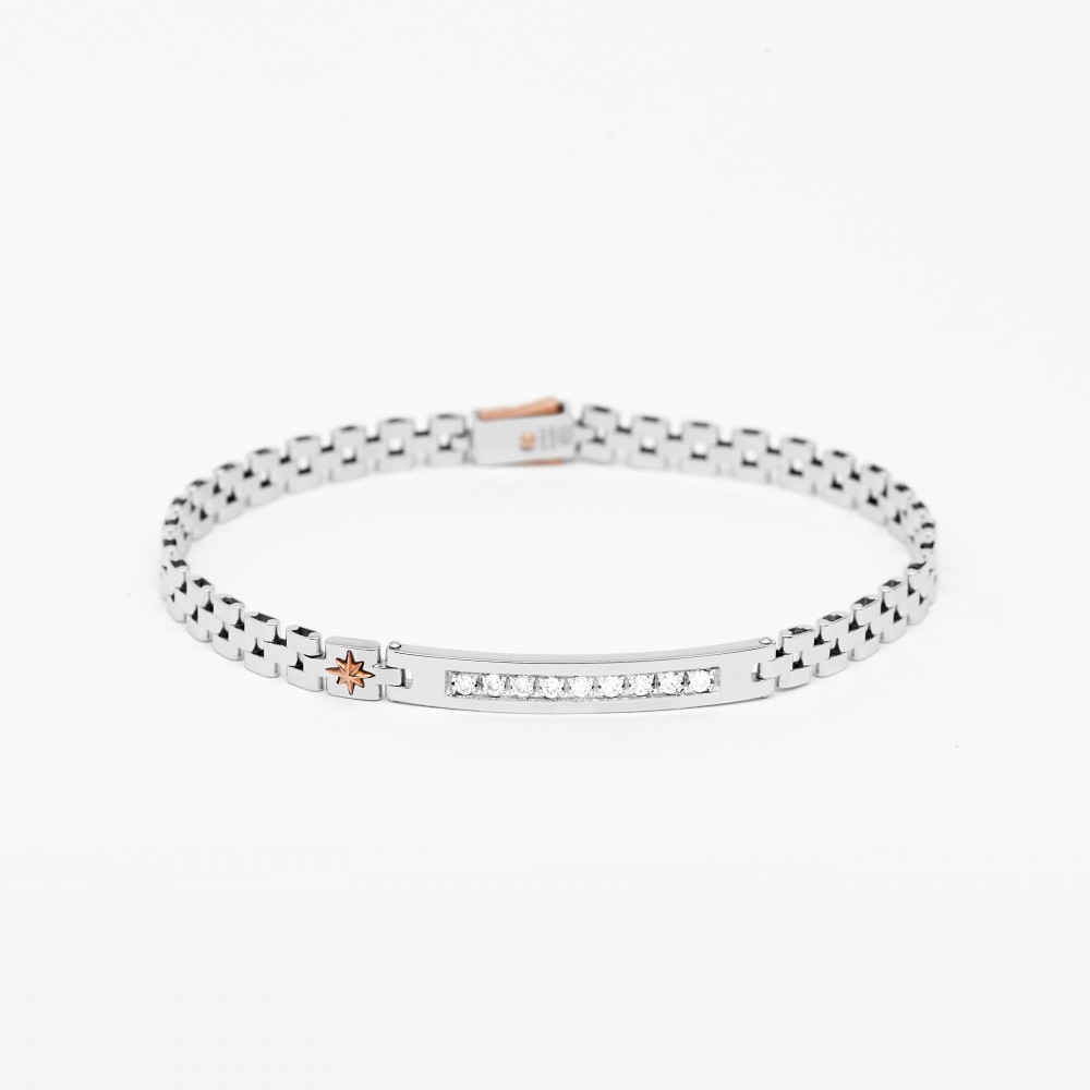 Zancan Bracciale Zancan in oro bianco con diamanti