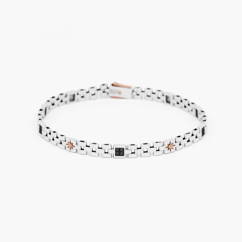 Zancan Bracciale Zancan in oro bianco con diamanti