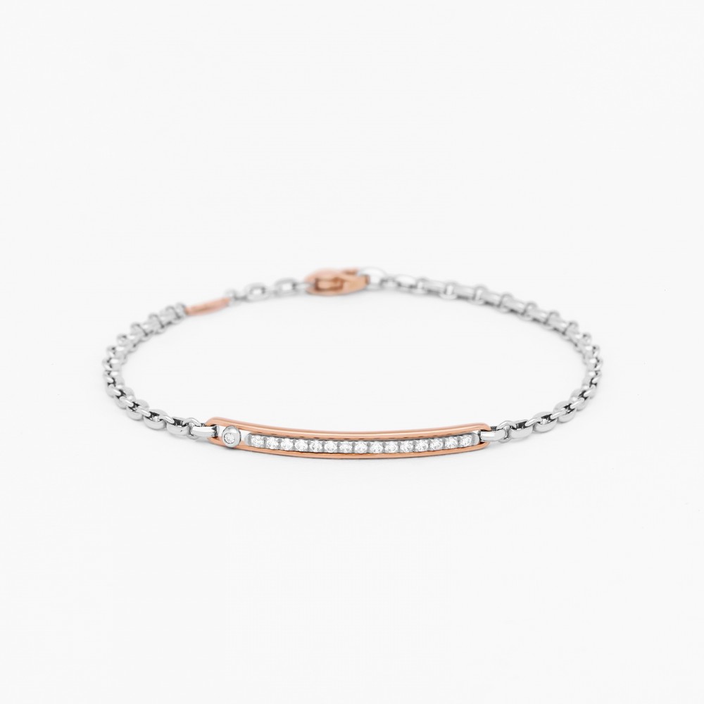 Zancan Bracciale Zancan in oro bianco con diamanti