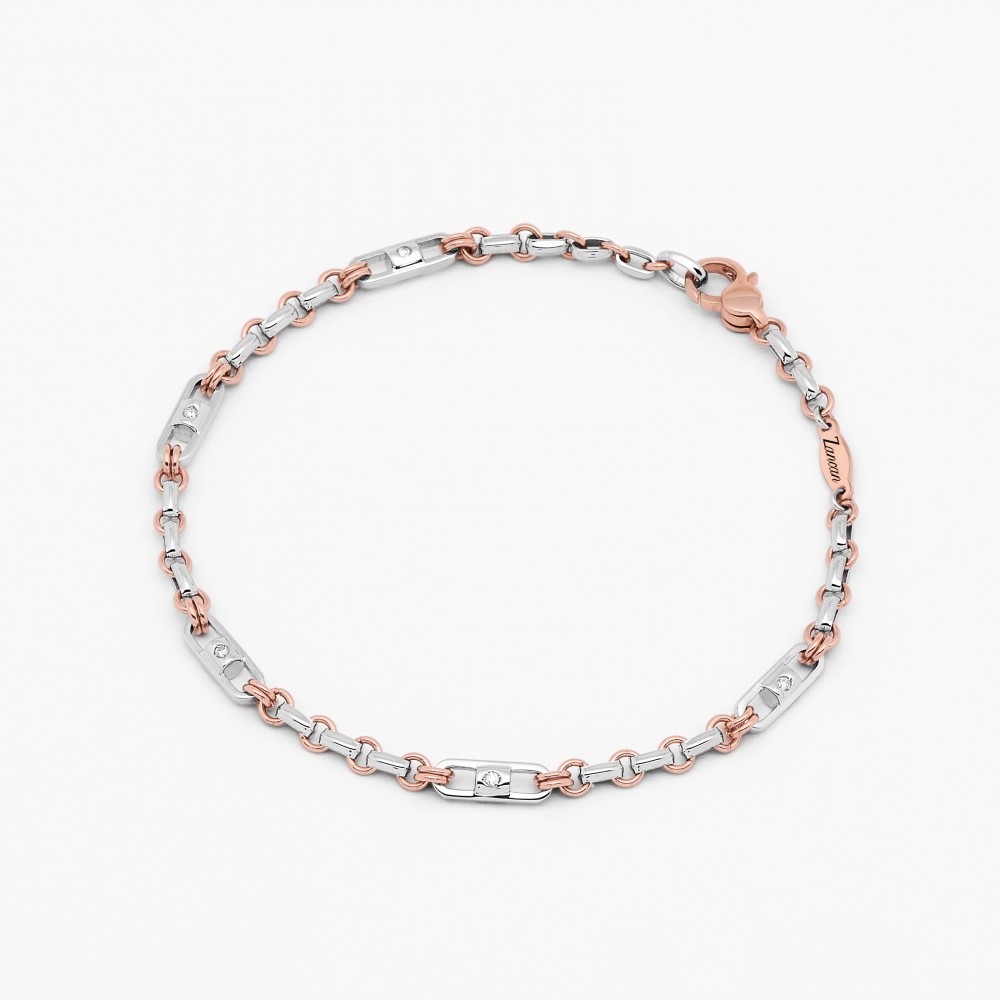 Zancan Bracciale Zancan in oro bianco con diamanti