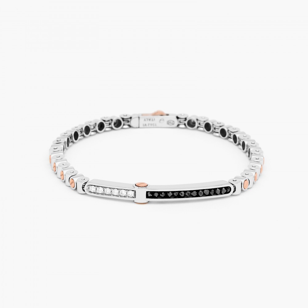 Zancan Bracciale Zancan in oro bianco con diamanti