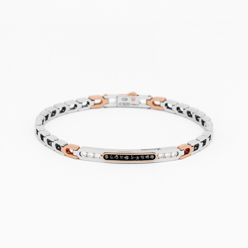 Zancan Bracciale Zancan in oro bianco con diamanti