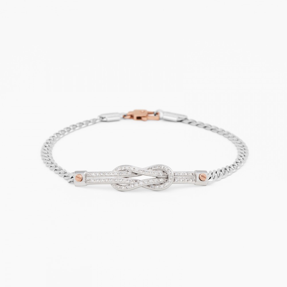 Zancan Bracciale Zancan in oro bianco con diamanti