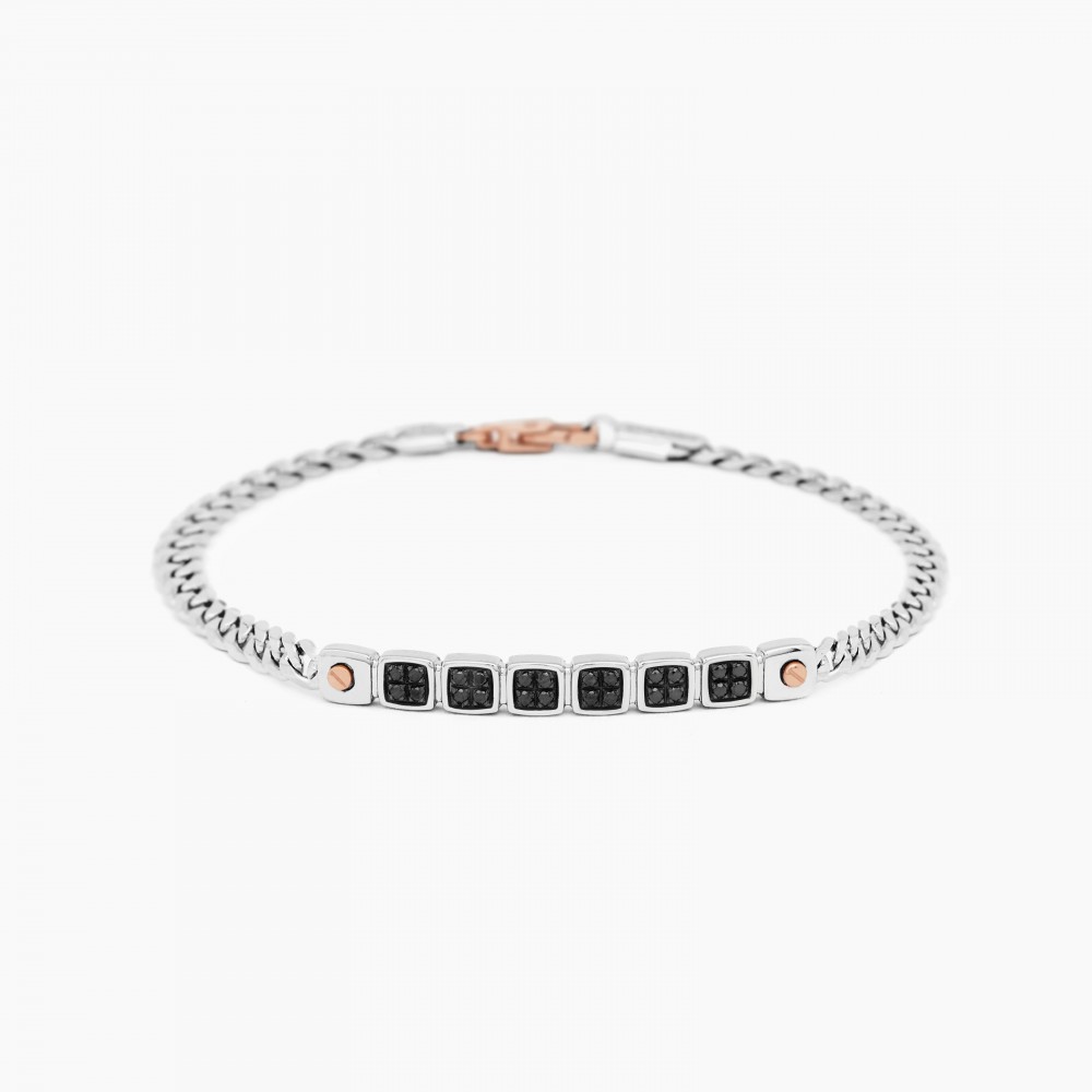 Zancan Bracciale Zancan in oro bianco con diamanti