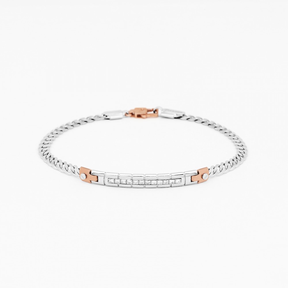 Zancan Bracciale Zancan in oro bianco con diamanti