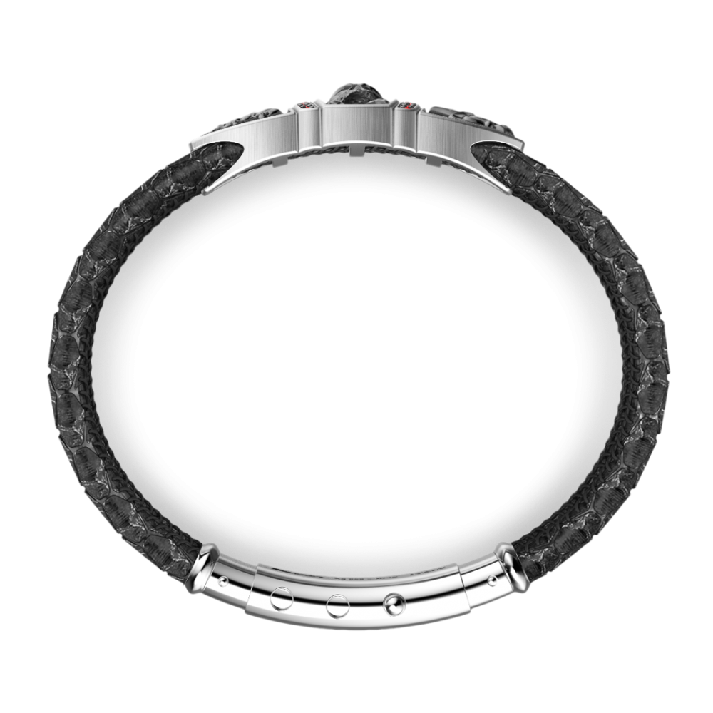 Zancan Bracciale Zancan In Pelle Di Con Teschio