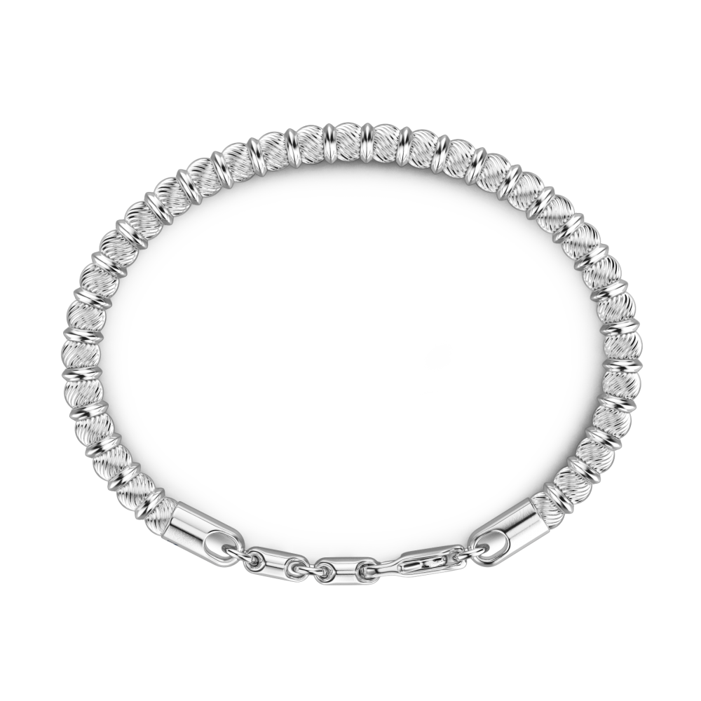 Zancan Bracciale Zancan Morbido In Argento A Sfere