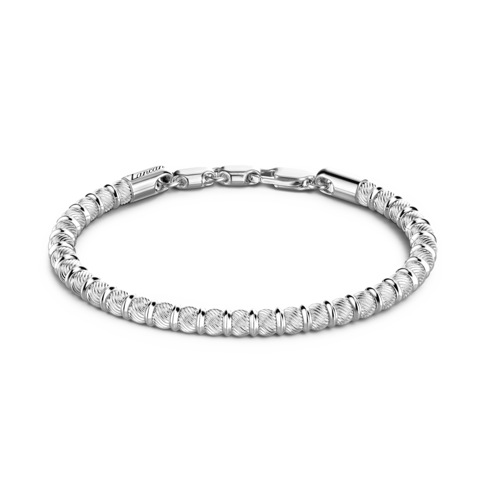 Zancan Bracciale Zancan morbido in argento a sfere