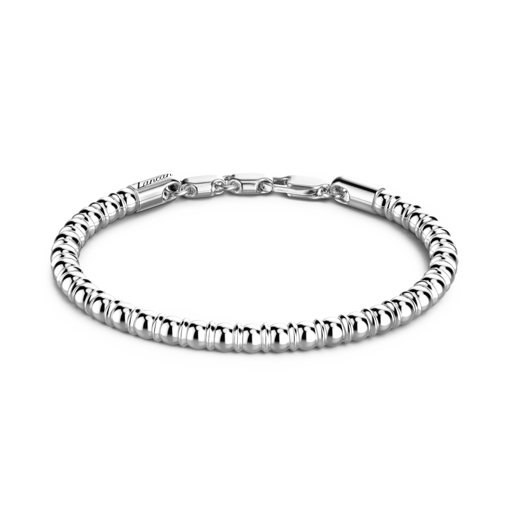 Zancan Bracciale Zancan morbido in argento a sfere