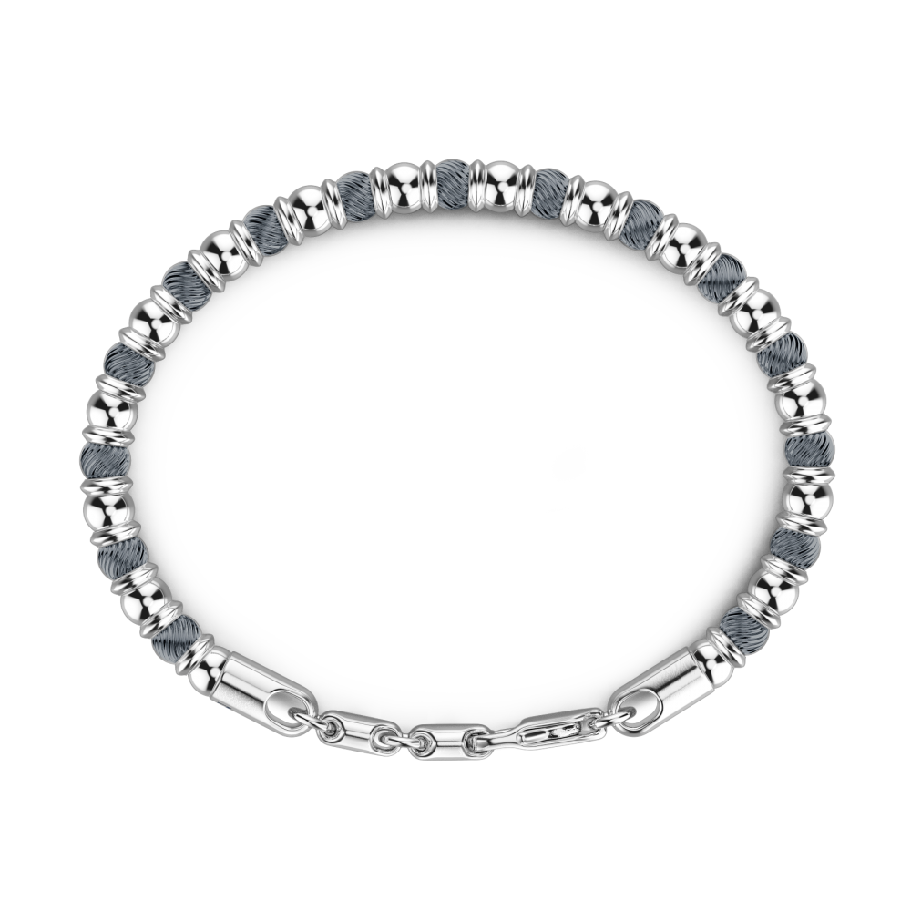 Zancan Bracciale Zancan Morbido In Argento A Sfere