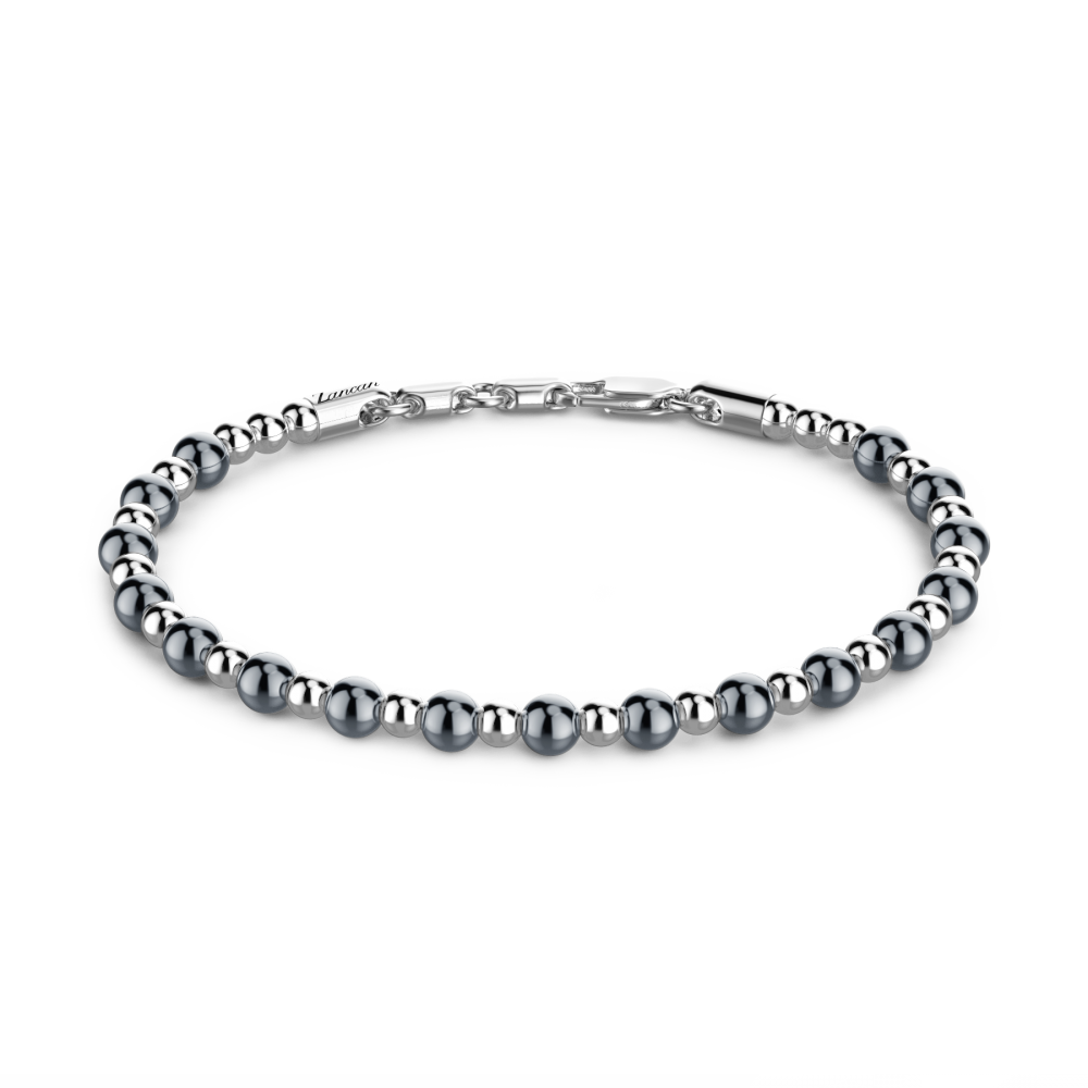 Zancan Bracciale Zancan morbido in argento a sfere
