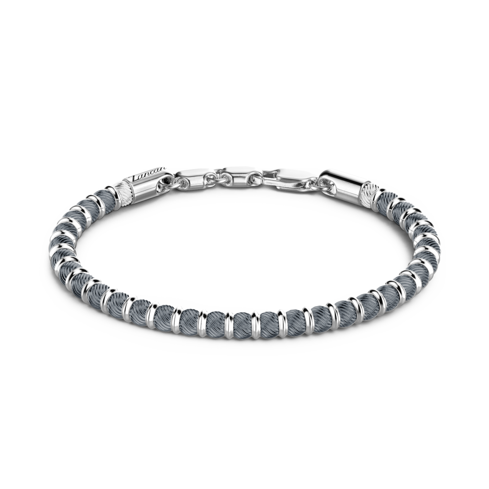 Zancan Bracciale Zancan morbido in argento a sfere