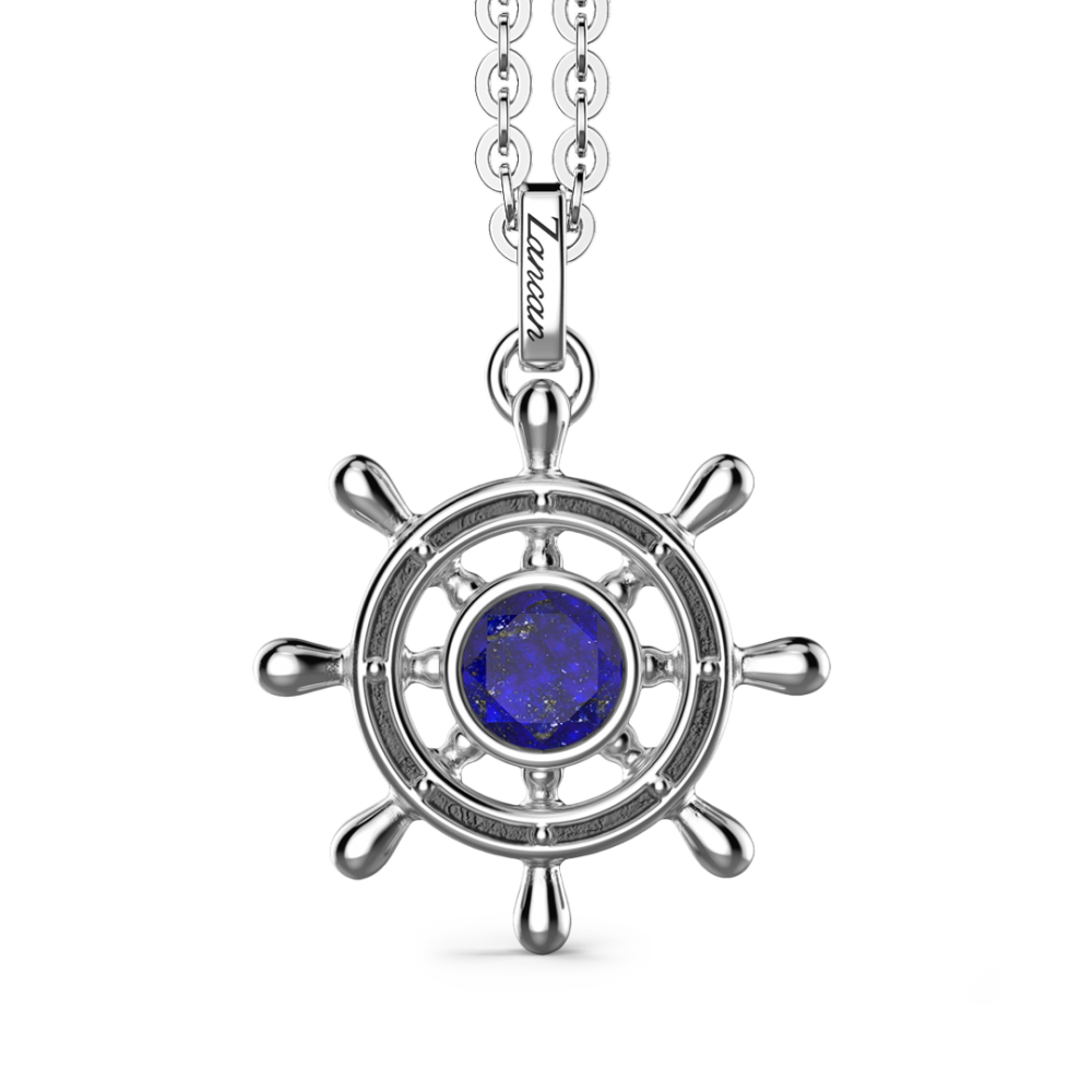 Zancan Collana con Lapis su pendente a timone