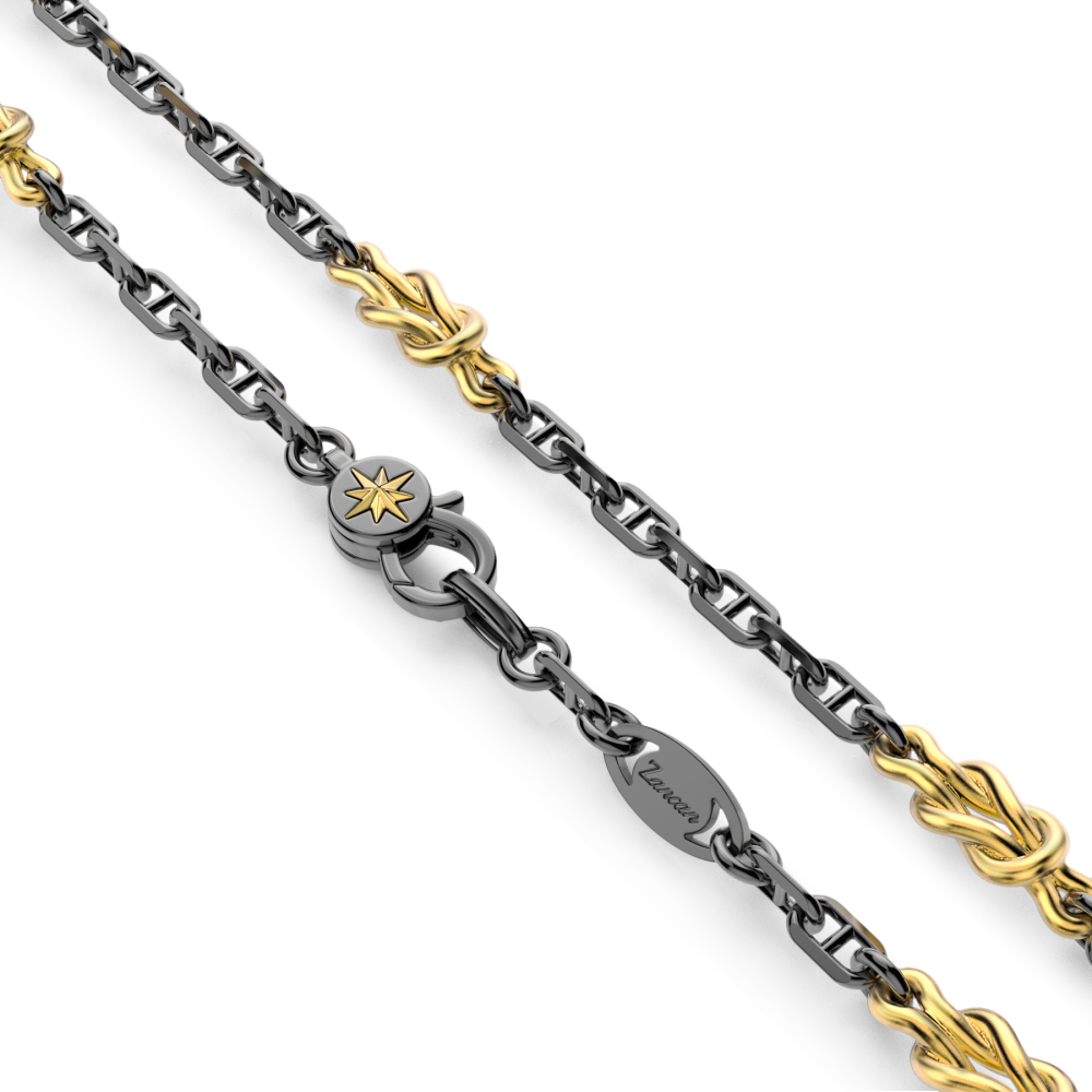 Zancan Collana In Argento Con Nodi Marini