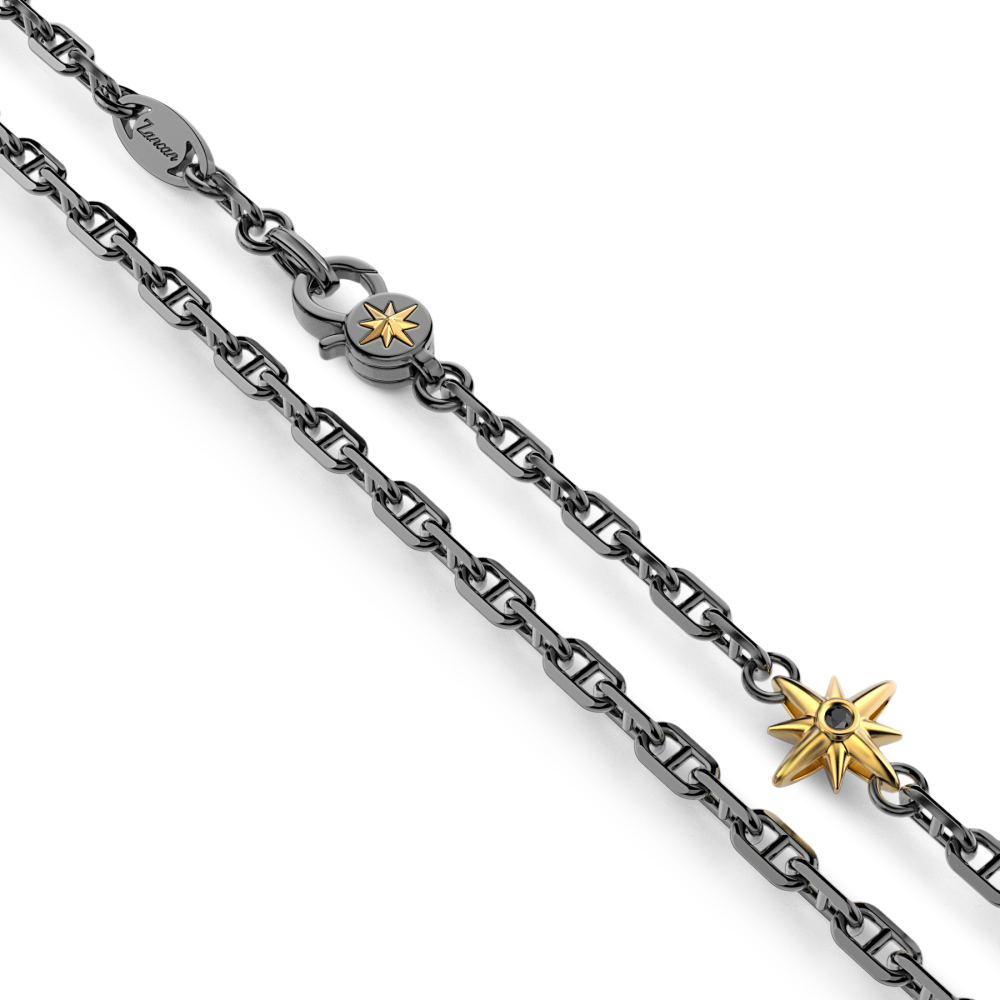 Zancan Collana In Argento Con Rosa Dei Venti