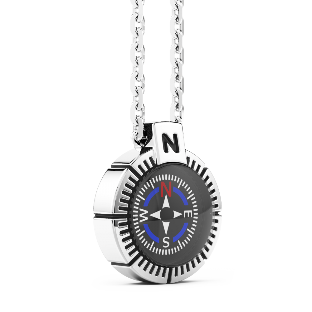 Zancan Collana Zancan Con Bussola In Argento