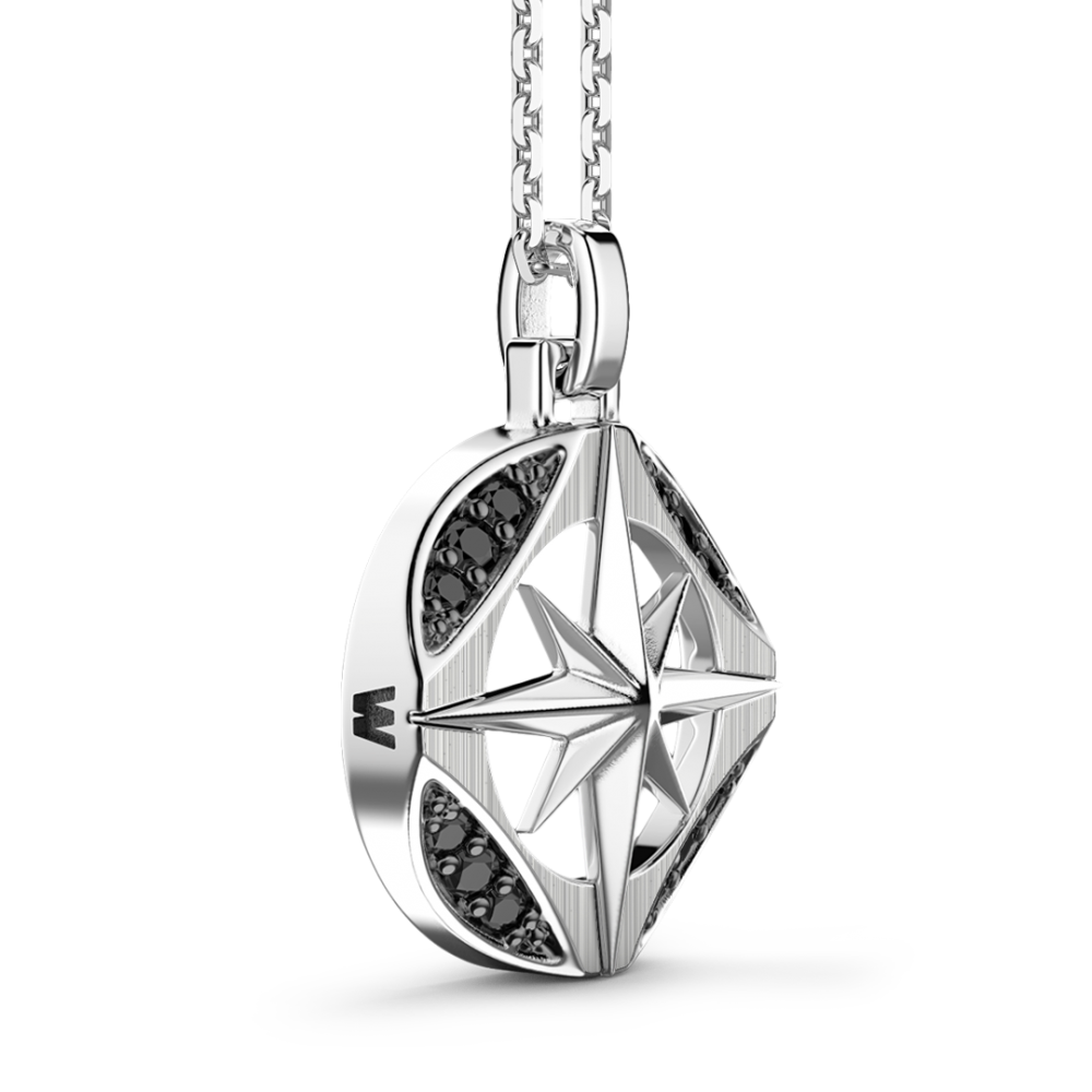 Zancan Collana Zancan In Argento Con Pietre Nere