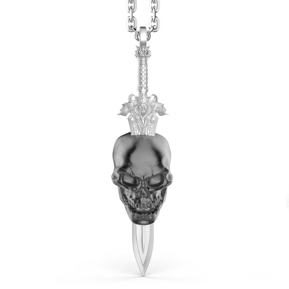 Zancan Collana Zancan in argento con teschio