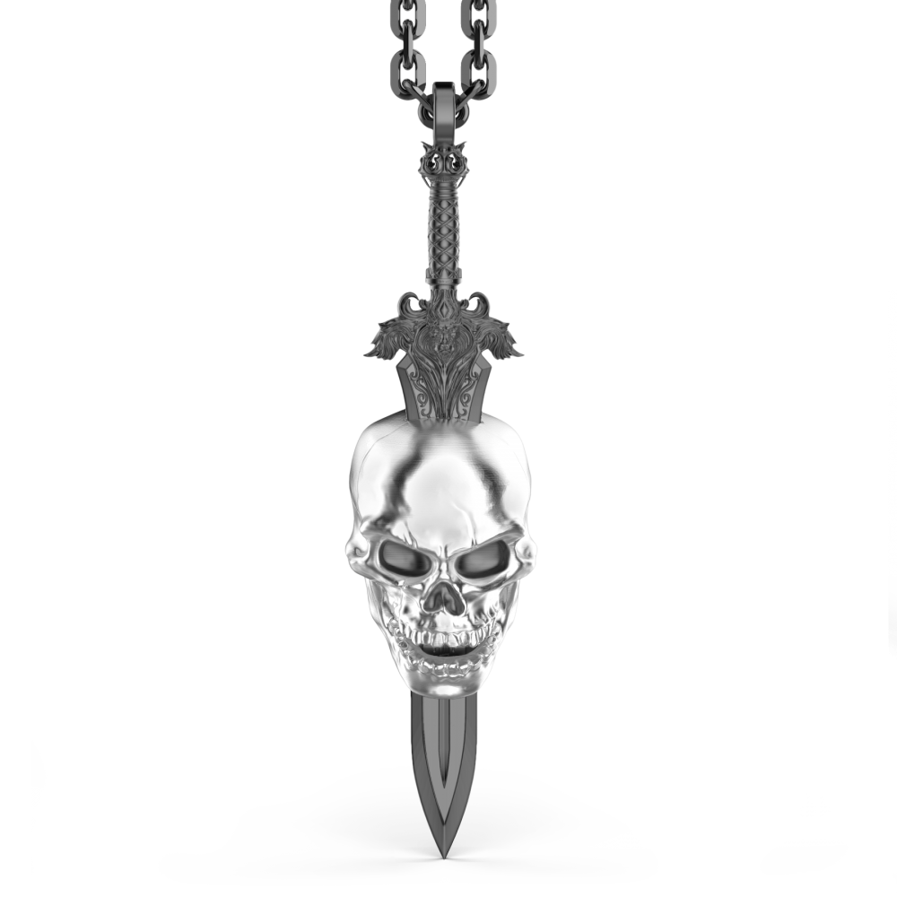 Zancan Collana Zancan in argento con teschio