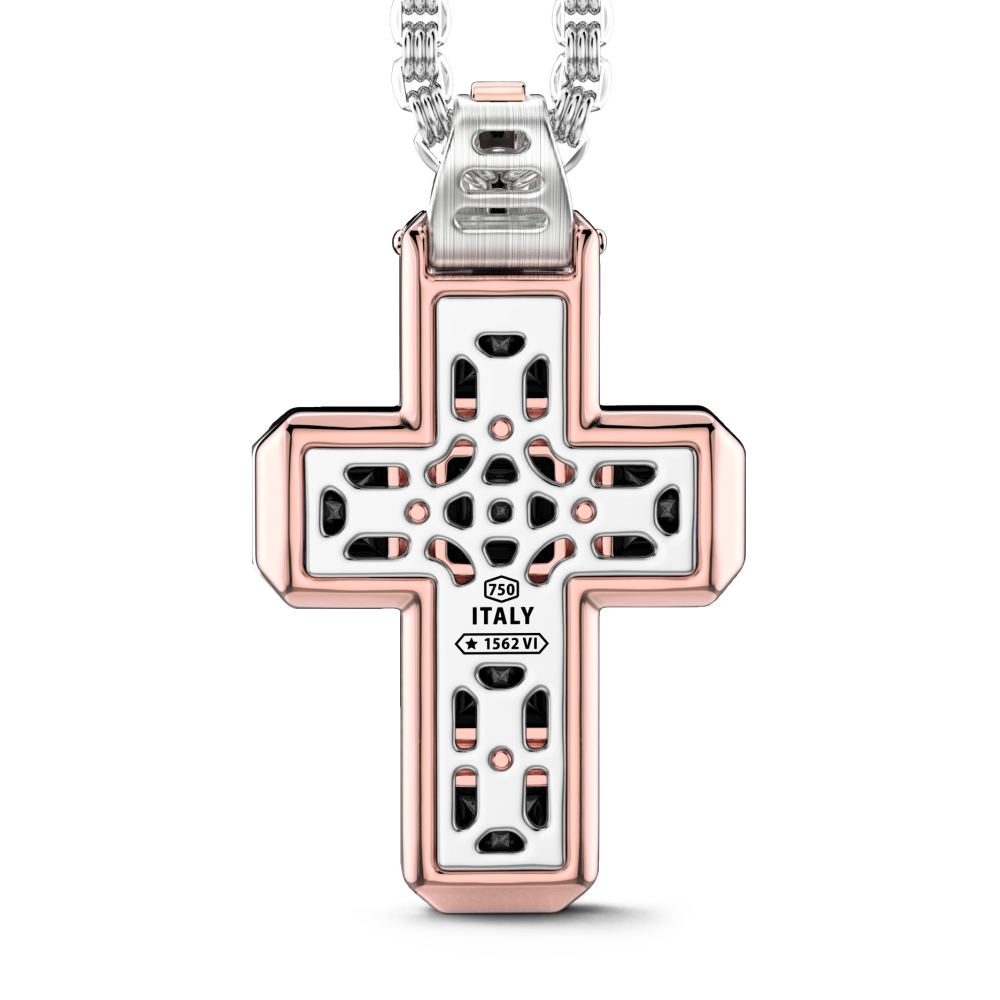 Zancan Collana Zancan In Oro 18k Con Diamanti Neri