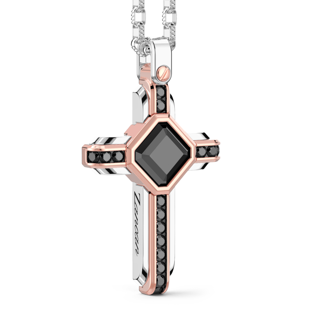 Zancan Collana Zancan In Oro 18k Con Diamanti Neri