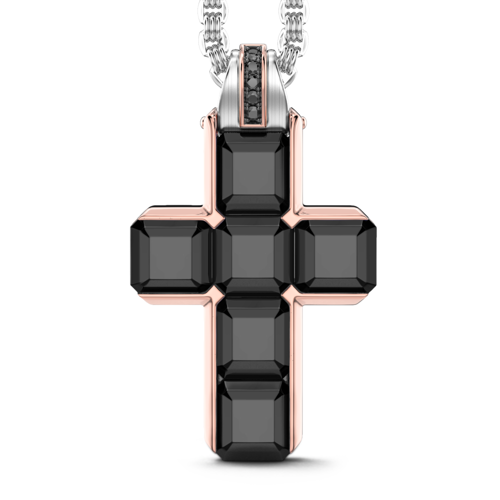 Zancan Collana Zancan in oro 18k con diamanti neri