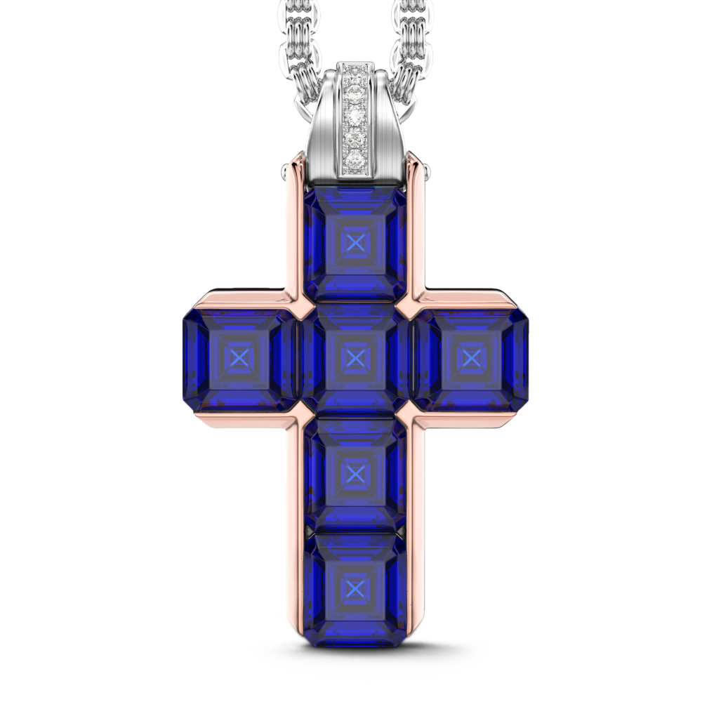 Zancan Collana Zancan in oro 18k con zaffiri blu