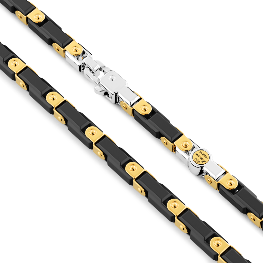 Zancan Collana Zancan In Oro 18kt E Ceramica Nera