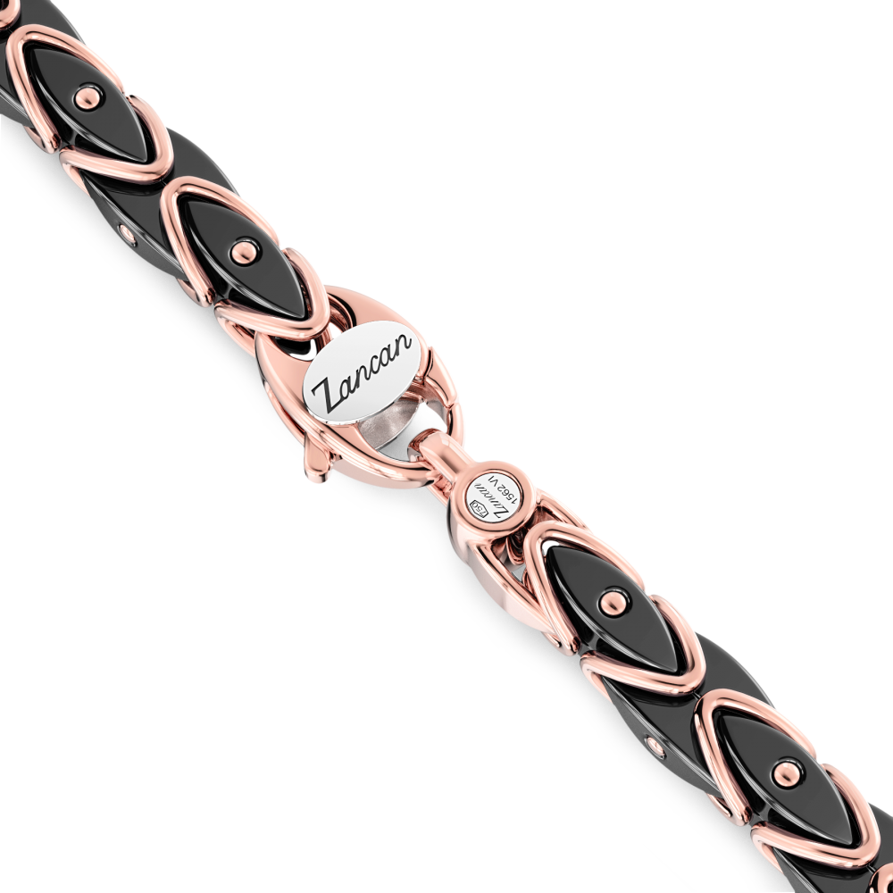 Zancan Collana Zancan In Oro 18kt E Ceramica Nera