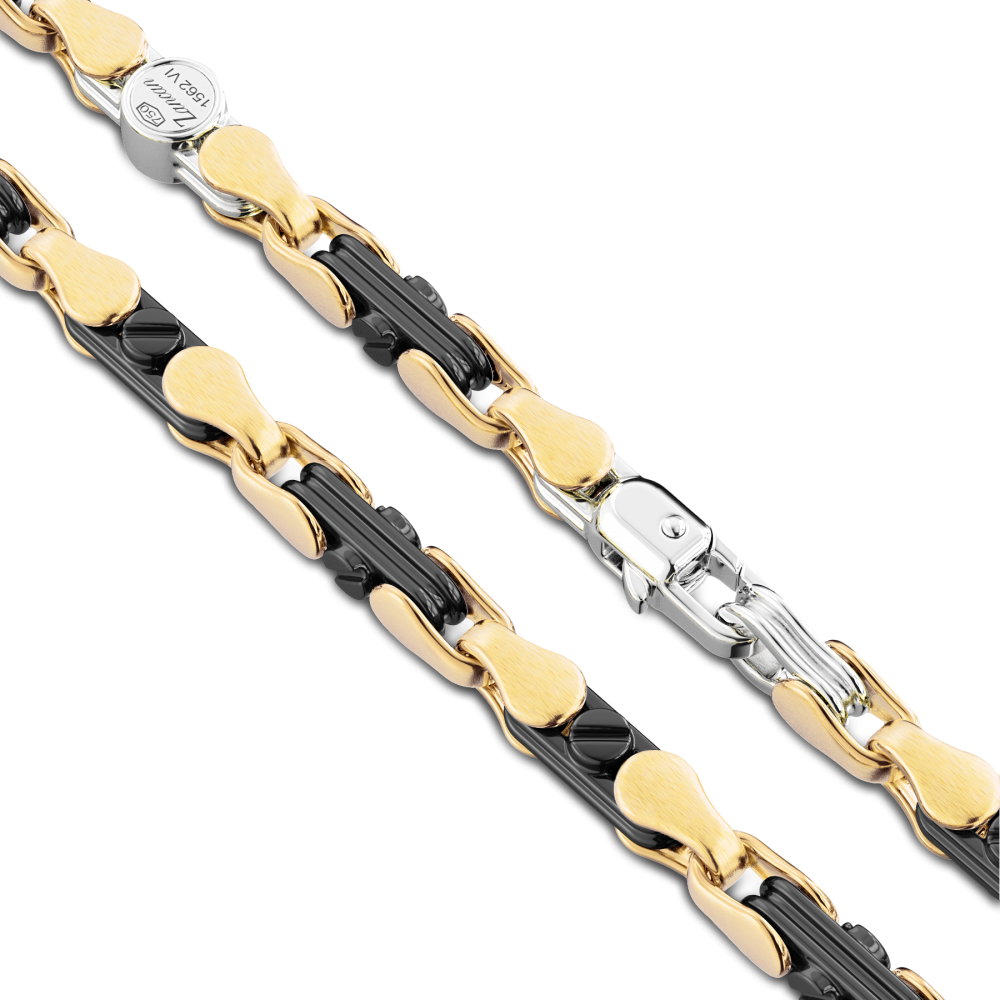 Zancan Collana Zancan In Oro 18kt E Ceramica Nera