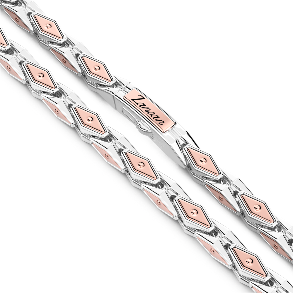 Zancan Collana Zancan In Oro Rosa 18k E Argento